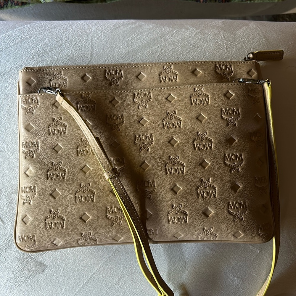 Authentic MCM  clutch /crossover bag